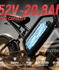 All Terrain Electric Fat Tire Dirt Bike For Adults And Teens With 35 MPH Top Speed 1500W Peak Motor 52V 20.8Ah battery