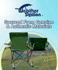 Lightweight Outdoor Folding Camping Chair With Cup Holder And Adjustable Armrests for beach, park, and camping, green.