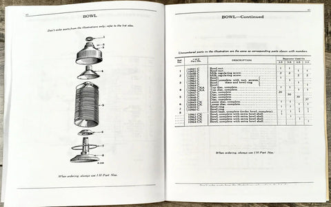McCormick Cream Milk Separator Operator Manual for 2S 3S 4S 5S DIY Maintenance Guide Built to Last, Factory OEM Authored Service and Parts Manual for Farm Dairy Gear, Clear Hands On Instructions, Save Time and Frustration parts page