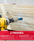 Quarter Inch By One Quarter Inch Hex Head Blue Concrete Screw Anchor With Drill Bit And Driver in wood and concrete installation