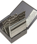 60 Piece Premium Jobber Drill Bit Set With 135 Degree Split Point And High Speed Steel Gold Oxide NAS 907B Heavy Duty Bits