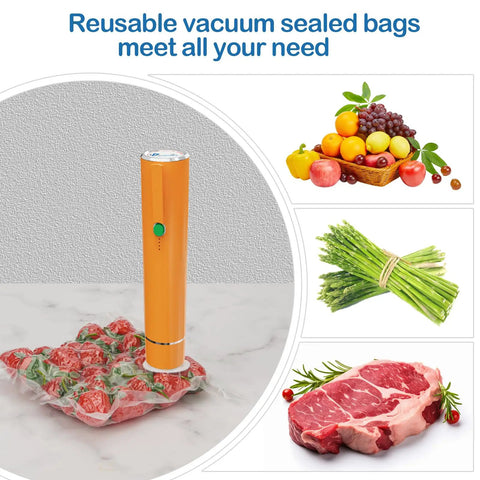 40 Piece Reusable Vacuum Sealer Bags With Air Valve For Food Storage And Sous Vide 20 Large And 20 Small Bags Meal Prep