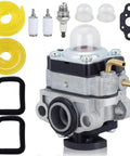 Ryobi 25cc Two Cycle Carburetor Replacement Kit For Ry252CS Ry253SS Ry251PH Ry254BC with gaskets, air, and fuel filters