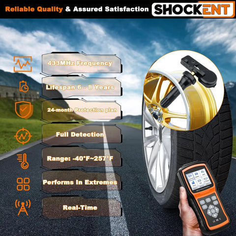Upgrade Your Ride With This Bulletproof 315 Mhz TPMS Tire Pressure Sensor Set Of 4 Direct Fits Chevy Silverado 1500 Gmc Sierra Cruze Equinox Encore 2007 To 2022 with 433MHz sensor.