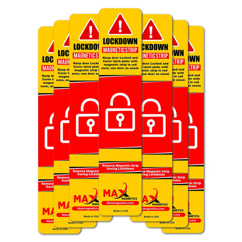 10 Pack Lockdown Magnetic Strips For Door Frames Heavy Duty Security Magnets For School And Office packaging