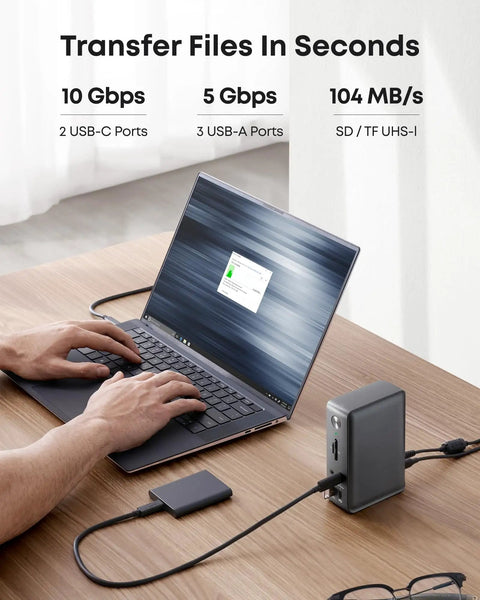 Beast 13-In-1 USB-C Docking Station With Triple Display 2 HDMI And 1 DisplayPort 10 Gbps USB-C And 5 Gbps USB-A Data 85W Laptop Charging