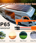 Solar To DC 8mm Charge Extension Cable 10 Ft 12AWG Plus 14AWG Copper Core for RV solar panel connection shown.