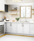 Solid White Peel And Stick Wallpaper 24x196 Inches Matte Vinyl Contact Paper For Shelves Cabinets Tables And Doors Waterproof Self Adhesive Film Easy To Install in a modern kitchen