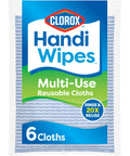 Handi Wipes Multi Use Reusable Cleaning Cloths For Home And Kitchen, Durable Machine Washable Rags That Cut Down On Paper Towels, 6 Pack