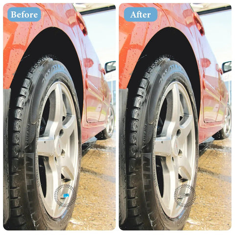 Comparison of rusty tire with 20 Pack Double Seal Valve Stem Caps For High Pressure Tires With Flow Through Design Copper on car