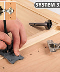 Pro Grade Forstner Drill Bit Set With Custom Hinge Mounting Template Built To Bore Dead Center Twenty Six To Thirty Five Mm Holes