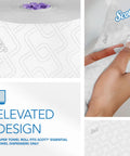 Heavy Duty High Capacity Hard Roll Paper Towels With Elevated Design And Absorbency Pockets for Purple Core dispensers.