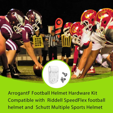 Helmet Hardware Kit With Quick Release Facemask Hardware Clips Screws And Nuts For F7 And SpeedFlex Helmets Easy Install Durable Thumb Clips And Fasteners For Youth And Adult Safe Football Gear, football helmet hardware kit with screw and clip