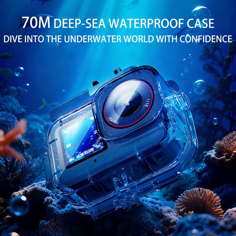 Underwater view of Waterproof Case For DJI Osmo Action 6 With 70m 229ft Depth Rating Anti Fog Lens showcasing its durability.