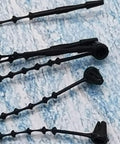 Heavy Duty Premium Black 5 Inch Adjustable Security Beaded Loop Ties For Clothing And LuggagE Quick Snap Pin Fasteners Bulk 1000 Pack No Sweat Bulk Savings, close-up view.