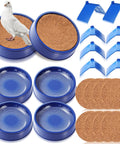 Pigeon Nesting Kit With 4 Nest Bowls, 4 Coconut Palm Mat Nest Box Pads and 8 Grid Nesting Stands for Racing Pigeons and Small Birds