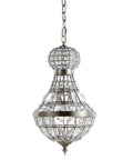 12 Inch Antique Brass And Clear Regina Empire LED Pendant Light With Crystal Shade Dope Adjustable Hanging Chandelier