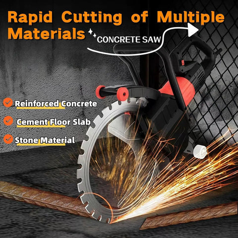 Heavy Duty Concrete Ring Saw Beast With 8900W Motor And Water Fed Dust Control Knocks Out stone and rebar during cutting.