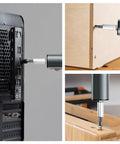 No Sweat Cordless Stick Electric Screwdriver Kit With Wireless Charging Stand and Rock Solid Magnetic Bits for precision repair tasks.