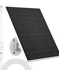 Outdoor Camera Solar Panel Charger 5W Compatible With Eufycam 3C 3 2C 2C Pro 2 2 Pro E20 E40 E L40 L20 IP65 Waterproof 9.8ft Charging Cable Adjustable Wall Mount 1 Pack
