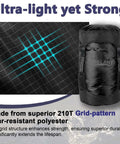 Compression Sack That Frees Up 40 Percent More Space, Ultralight Sleeping Bag Stuff Sack, Water Resistant 210T Polyester