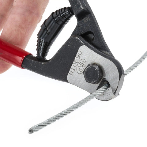 Heavy Duty Wire Cutter For 3/16 Inch Hard Wire Rope And 1/4 Inch Soft Cable Kickass Clean Shear Cut For Piano Wire And Aircraft Cable 7.5 Inch 0690TN Pro cutting wire