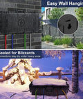 Medium Outdoor Electrical Box Weatherproof Cover Built Tough For Power Strips And Multi Plug Adapters, IP54 Rated