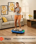Legit 4D Curved Vibration Plate Exercise Machine With Triple Motor Seven Modes And Sixty Speeds Vibrating Platform in home setting.