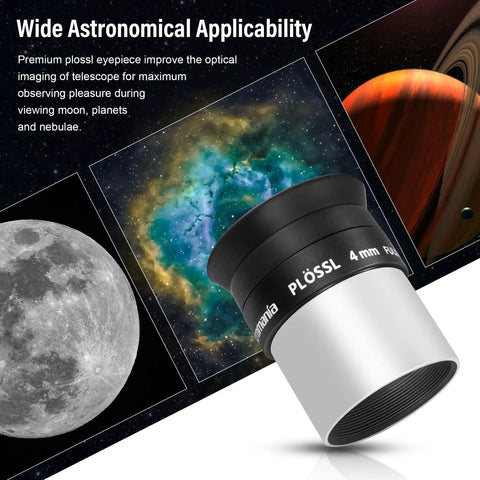 4Mm 1.25 Inch Plossl Eyepiece With Fully Multi Coated Optics 4 Element Plossl Design Ideal For Visual Astronomy