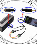3.5mm Audio Male to 2 Pin Bolt Screw Terminal Female Cable Extender, 30cm Long, 12 Inch, Stereo Headphone Adapter, Black