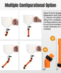 Multiple configurations of the 23 Piece No Spill Coolant Funnel And Siphon Hose Pump Kit for versatile use in vehicle maintenance.