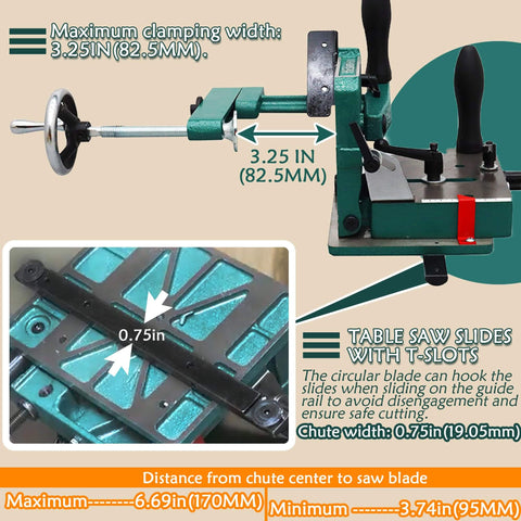 Pro Grade Mortise And Tenon Jig For Table Saw With Quick Tightening Clamp All In One Woodworking Fixture attached to table saw