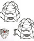 2 Pack Heavy Duty Fire Sprinkler Head Guard Cage For Standard 1/2 And 3/4 Inch NPT Upright Or Pendant Heads featuring metal mesh design.
