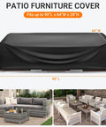 Patio Furniture Covers Rectangle For Outdoor Tables And Sectional Sets 90 Inch Long By 64 Inch Wide By 28 Inch High Heavy Duty Waterproof.
