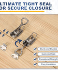 Two Pack Heavy Duty Toggle Latch Clamps 304 Stainless Steel Adjustable Quick Release Hasps For Wood Cabinet Lid