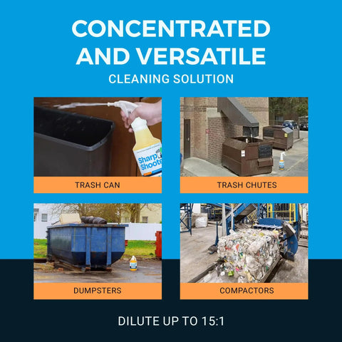 Heavy Duty Trash Can Odor Eliminator And Degreaser, Garbage Surface Cleaner And Deodorizer Foam, Professional Grade used on trash can