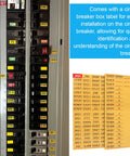 Image of Knockout One Inch Breaker Filler Plates 10 Pack Universal Circuit Breaker Covers installed in a panel for better organization.