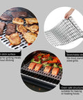 Foil Lux Disposable Grill Liners 19.7 By 12 Inch Nonstick Aluminum Grill Sheets being used on a grill with meats and vegetables