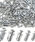 Tough As Nails Expanding Drywall Plugs And Peanut Nut Kit, assorted zinc steel fasteners, M4-M8, for secure drywall mounting.