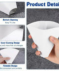 50 Pack Disposable Paper Oil Funnels, 10 Oz Capacity, shown folded with bottom opening and coating design for mess-free use.