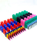 Pro Grade High Temp Masking Cap And Plug Set For Powder Coating And Painting Silicone Rubber 160 Piece Assortment layout