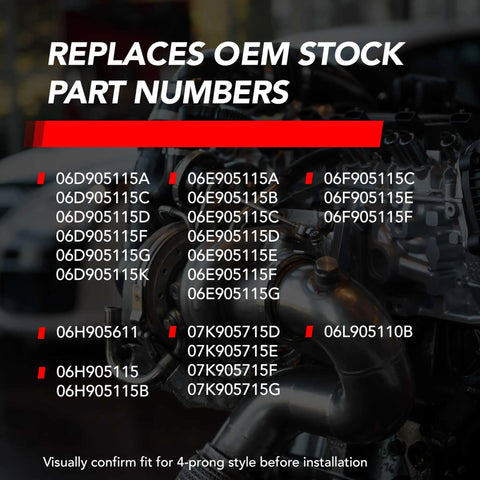 Red Ignition Coil For VW Group PQ35 PQ45 Cars 2004 And Newer Direct Replacement Up To 10 Percent More Energy OEM Part Numbers Listed