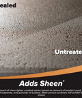 Comparison of sealed vs untreated paver using Wet Look Patio Paver Sealer For Natural Stone Surfaces, Clear Water-Based Sealant, 2.5 Gal