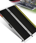 Premium 4 Foot Portable Wheelchair Ramp For Home Steps Features Non Slip Grip Built Tough Mobility Access Solution with safety edges.