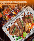 20 Pack Aluminum Foil Pans 16 By 12 Inch Large Disposable Bakeware used for grilling BBQ on outdoor grill with skewers and vegetables