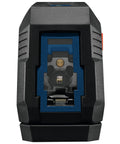 Front view of GLL50-20G 50 Ft Green-Beam Self-Leveling Cross-Line Laser With Integrated Magnetic Mount, compact and rugged design.