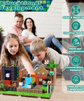 Kids playing with Magnetic Building Blocks Set 200 Pieces With 6 Base Plates For Kids Ages 3 4 5 6 7 8 9 10 11 12 STEM Construction Toys.
