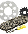Honda Drive Sprocket Chain Kit For XR100R And CRF100F Riders with 14 Tooth Front, 50 Tooth Rear Sprockets, and 118 Links Chain