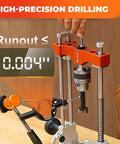 Portable Drill Guide With One Half Inch Chuck And Liner Ball Bearings, Adjustable 0 To 60 Degree Multi Angle Drill Guide for precision drilling.