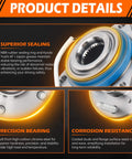Front Left/Right Wheel Hub & Bearing Assembly 513121, 5-Lug w/ABS details showing sealing, bearing, and corrosion resistance features.
